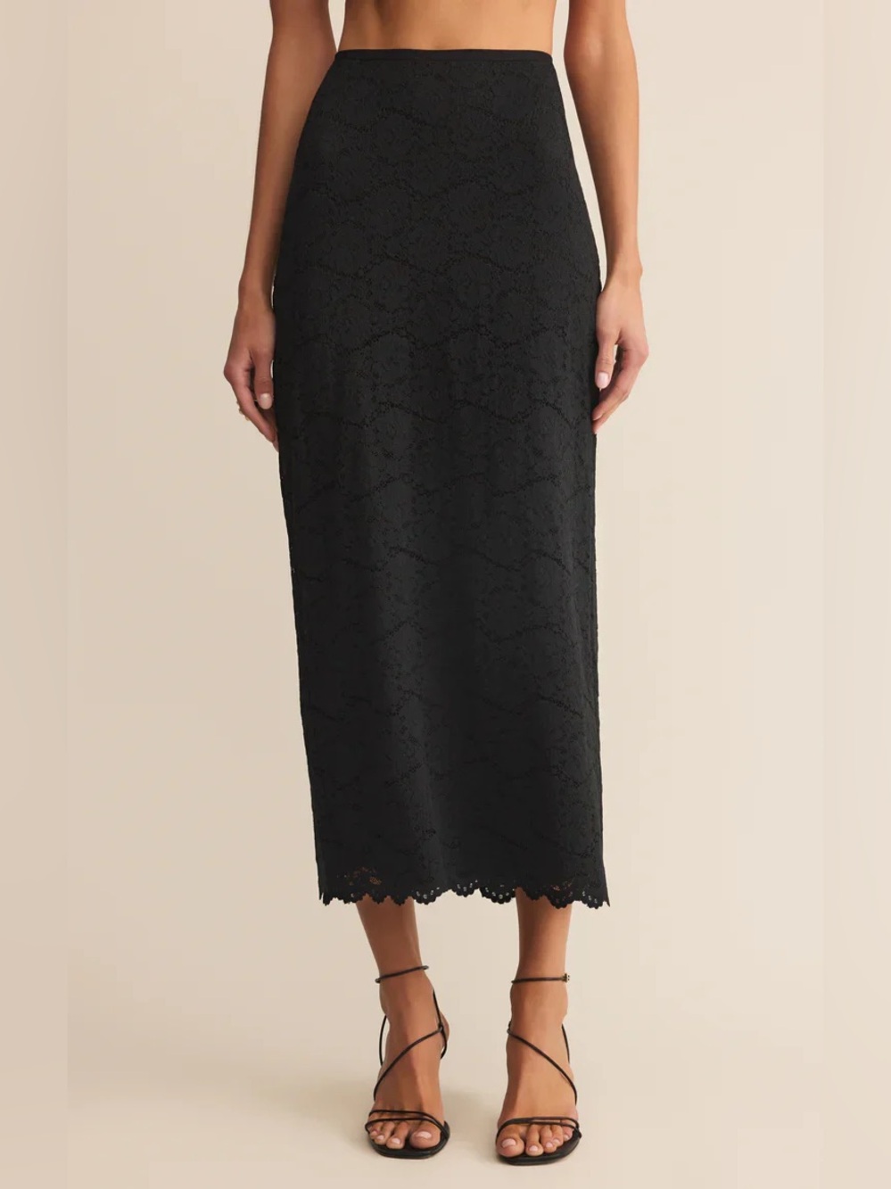 Z Supply Black Lace Maxi Skirt